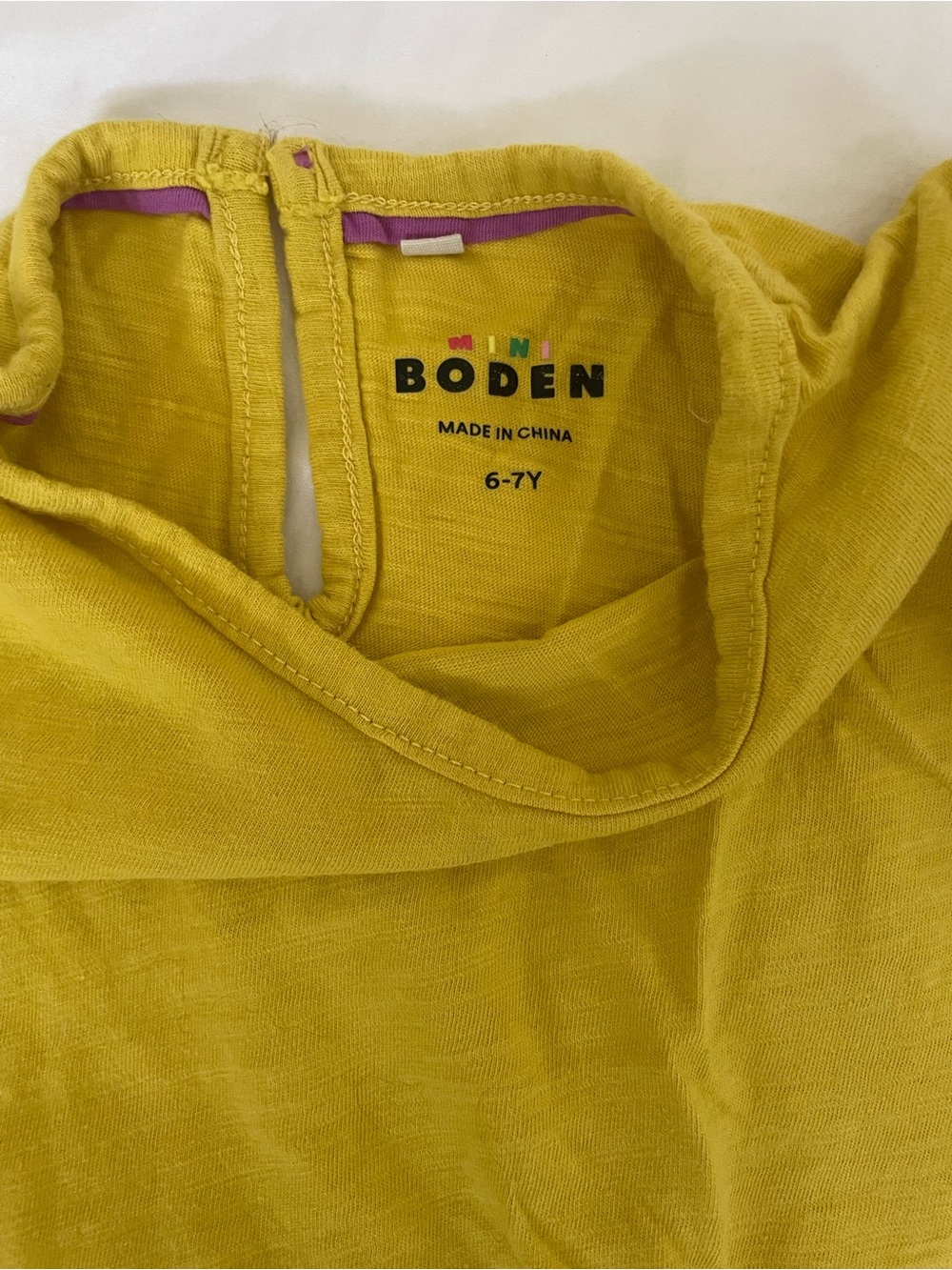 Mini Boden Mustard Yellow Ruffle-Trim Tank - Picture 2 of 2